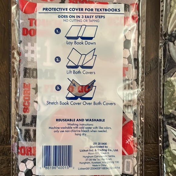 STRETCHABLE BOOK COVER Set of 6: 4 jumbo, 2 standard NWT - Picture 7 of 10